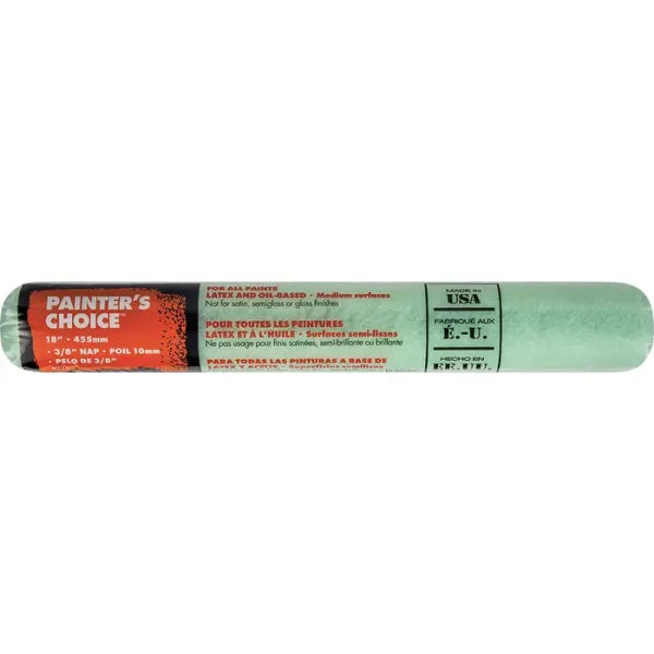 Wooster R275 Painter’s Choice 18” x 3/8” Nap Roller Cover Primer Use Only (6-Pack)