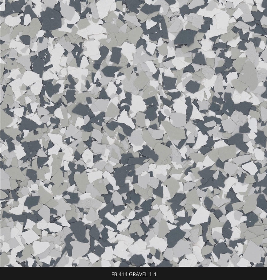 Gravel Vinyl Flakes – 1/4” (40 Pounds)