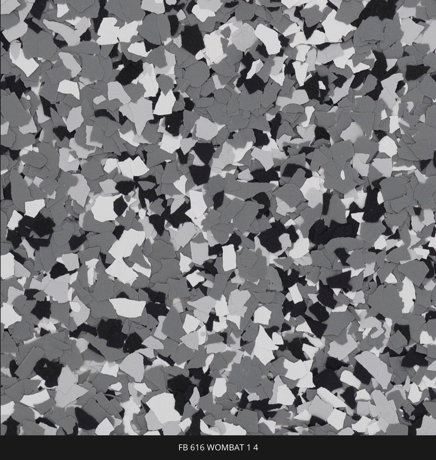 Wombat Vinyl Flakes – 1/4” (40 Pounds)