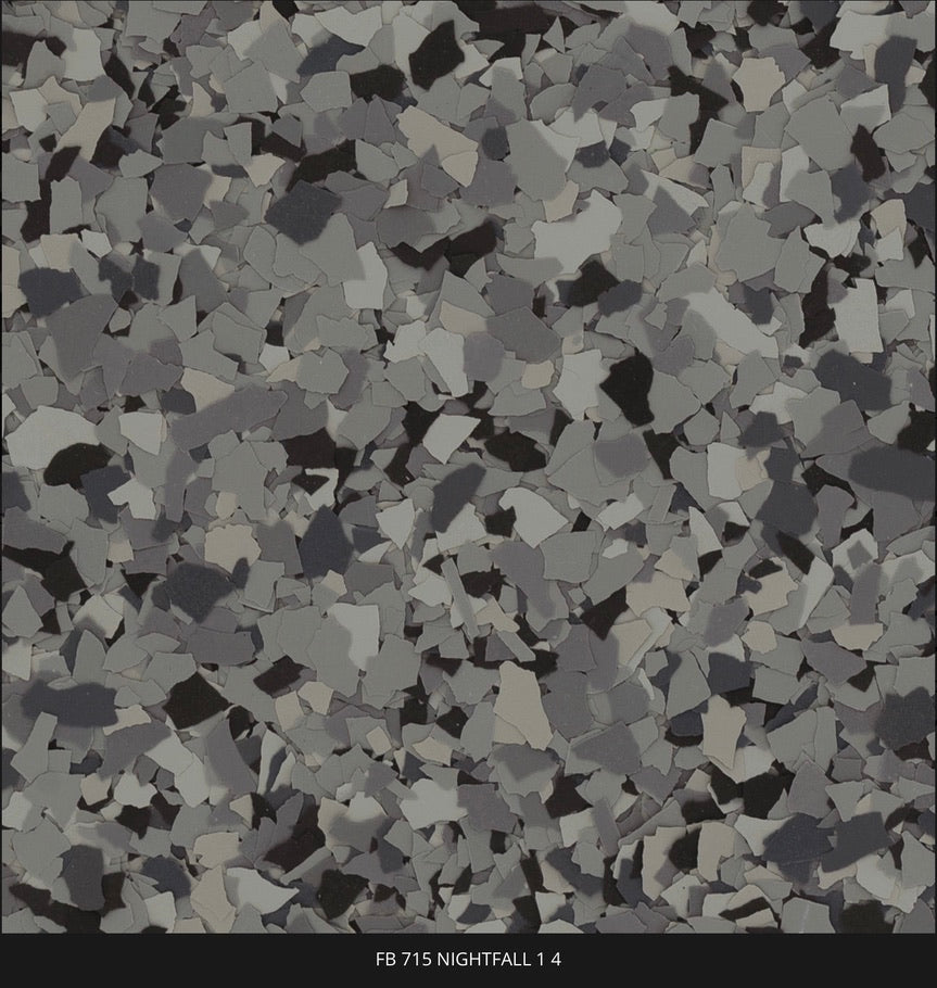 Nightfall Vinyl Flakes – 1/4” (40 Pounds)