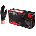 Large Ammex GPNB46100 Black Gloveworks Nitrile Industrial Latex Free Disposable Gloves, 5-Mil, 100-Pack